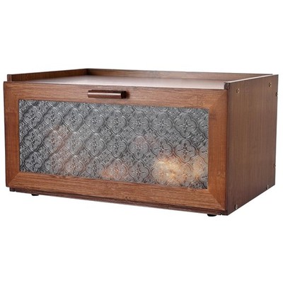 Retro Bamboo Bread Box with Ventilation   15.5L Kitchen Essential for Freshness
