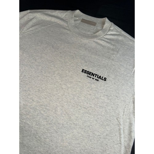 Fear of God Essentials Tee Oatmeal Heather Grey Logo T-Shirt Mens XL NWT