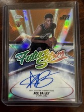 2025-26 Topps Chrome NBA Ace Bailey RC On Card Autograph Future Stars Orange /25
