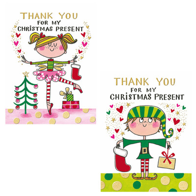 Rachel Ellen Danke für mein Weihnachtsgeschenk Grußkarten für Kinder
