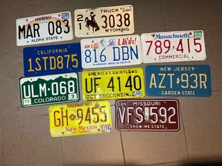 Altes Kennzeichen USA Konvolut