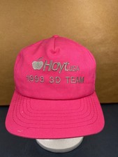 Vintage Hoyt USA 3D Team 1993 Archery Apple Logo Pink USA Made SnapBack Hat