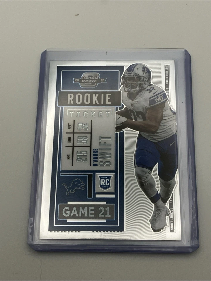 2020 Panini Contenders Optic Rookie Ticket D'Andre Swift #70 Silver Lions - Image 4 of 4