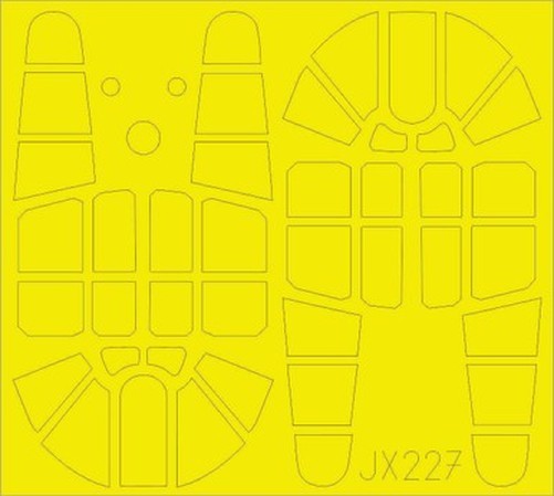 Eduard JX227 1/32 Mask P-40F TFace Canopy mask Set for Trumpeter