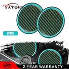 2x Night Light Car Cup Holder Mat Drink Coaster Pad Auto Interior Accessories--