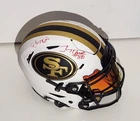 Joe Montana Jerry Rice 49ers Signed White Lunar Speed Authentic Full Size Helmet