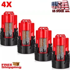 4X 12V For Milwaukee For M12 3.5Ah Battery lithium Cordless 12V 48-11-2420 NEW
