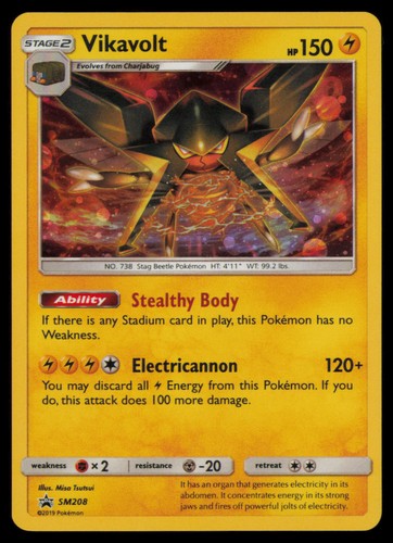 Vikavolt - SM208 Holo Promo Sun & Moon Promo Pokemon Near Mint