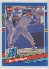 1991 Donruss Rated Rookie Tino Martinez (2 Yellow Stripes on Card Right) 1fr5. rookie card picture