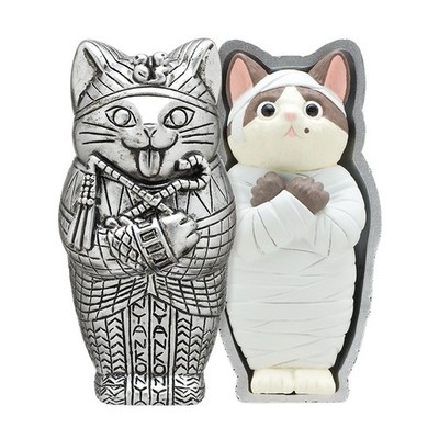 Gacha Kitan Club The Mummy Cat Figure Capsule Toy Gashapon Silver x Hachiware