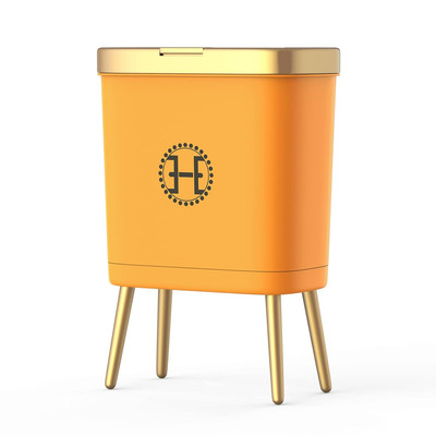 Cubo de basura con tapa para dormitorio, cubo de basura delgado para baño con ta
