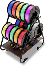 3 Tier Filament Storage Rack, RC2 Child-Friendly 3D Printer Filament Cart, Trian