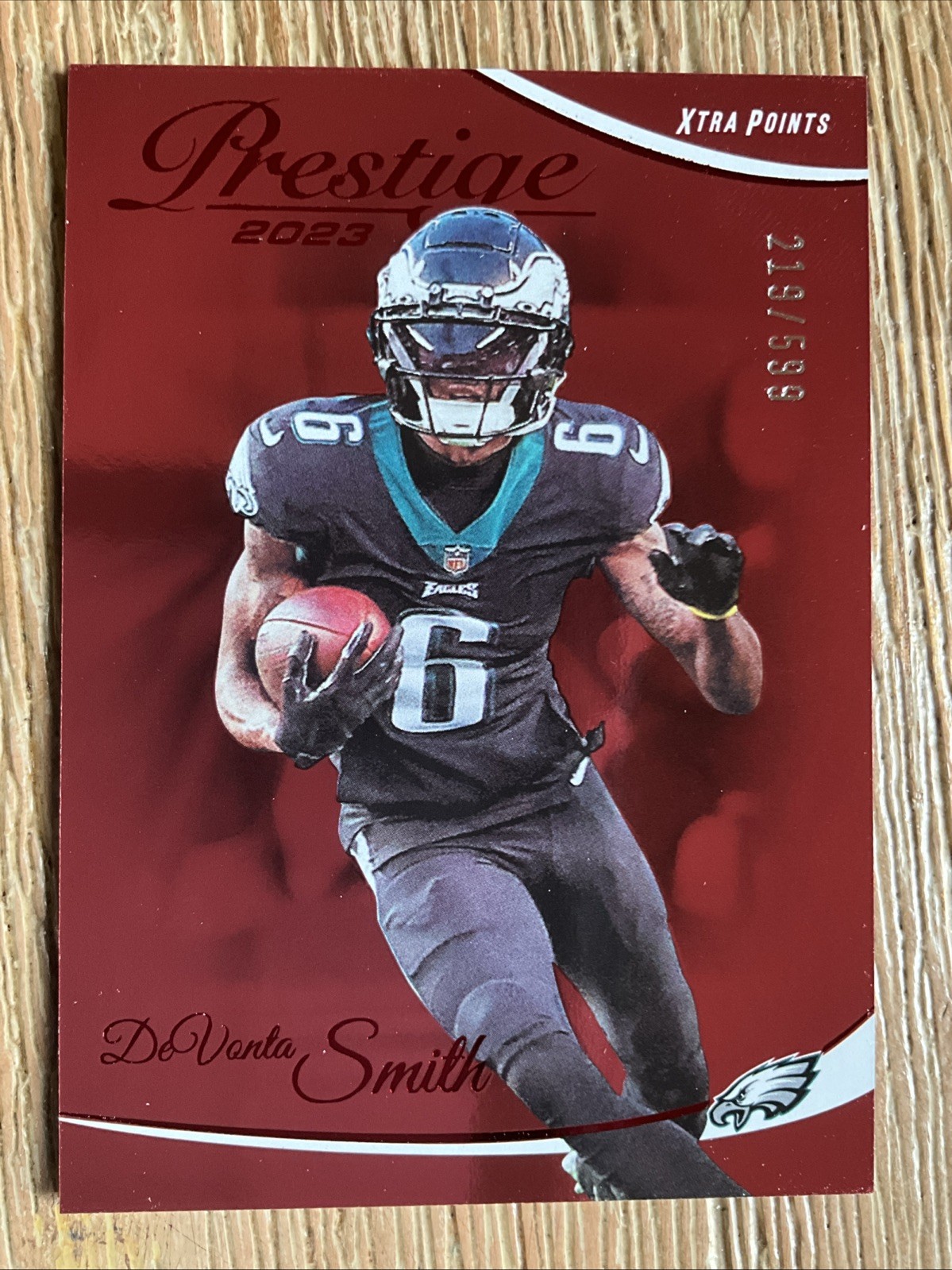 2023 Panini Prestige DeVonta Smith Xtra Points Red # /599 Eagles #236