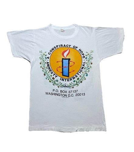 Vintage Amnesty International Conspiracy Of Hope Concert Tour T-shirt Medium 80s