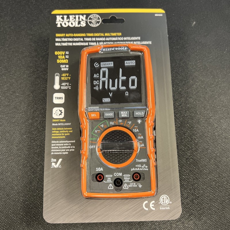 Klein Tools MM460S Smart Digital Multimeter, 600V AC/DC Auto-Ranging