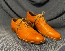 Men s Cole Haan Golden Brown Oxford Style Dress Shoes 8.5 M Width