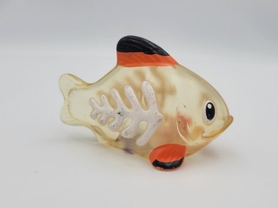 中古 back number『then』『fish』 Vintage 50's Magic Fish Tin Litho Large Fish Eating Small Fish