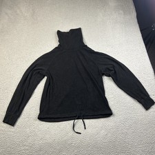 Varley Betsy Draped Funnel Neck Sweatshirt Jet Black Size Small RN 150115