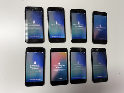 Lot of 8 Apple iPhone SE 3rd Gen 64GB Midnight For Parts Only READ DESCRIPTION!!