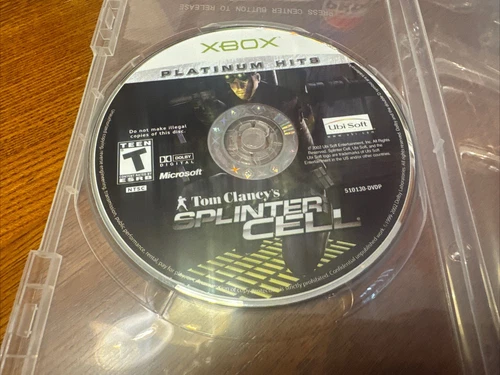 Tom Clancy's Splinter Cell (Xbox) Disc Only, Tested, Working