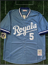 George Brett #5 Kansas City Royals 1985 World Series Throwback Baseball Jersey