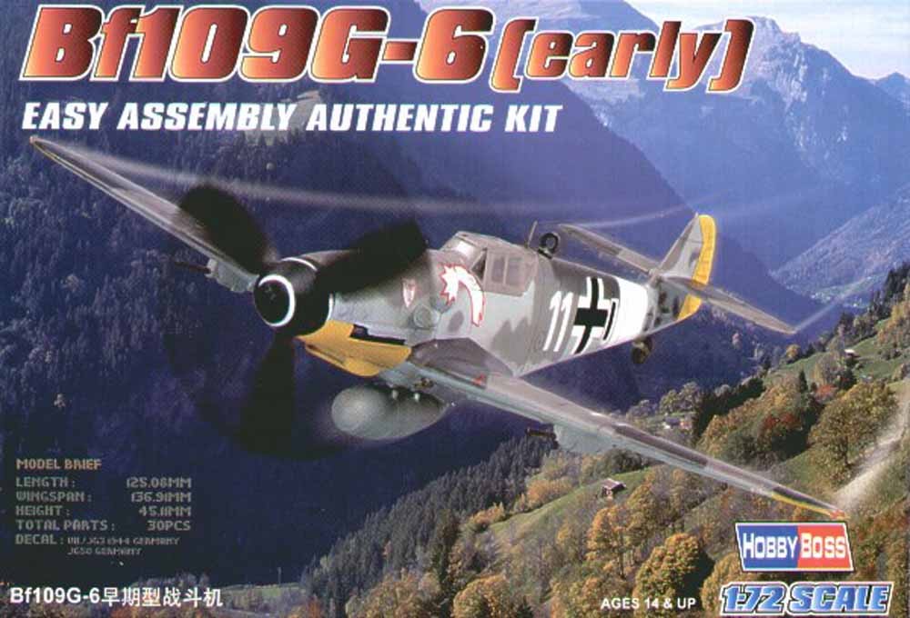 Hobby Boss 80225 Messerschmitt Bf-109G (Early) 'Easy Build' 1:72 Aircraft Model