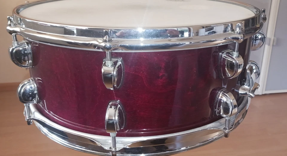 PREMIER ARTIST MAPLE SNARE 14 x 5.5" MAPLE Burgundy 8 Lug - Bild 3 von 4