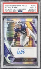 2021 PANINI PRIZM DRAFT PICKS DRAFT PICKS AUTOS #WHU WYATT HUBERT PSA 9 AUTO 10