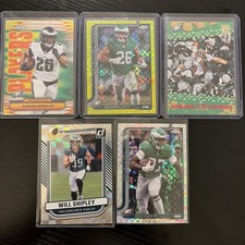 2025 Topps Chrome - Saquon Barkley #248 Lime Green X-Fractor 5 Eagles Cards PHI
