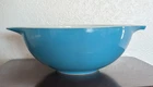 Vintage Blue Pyrex 4 Qt Cinderella Bowl Serving Mixing Kitchenware Baking Dish