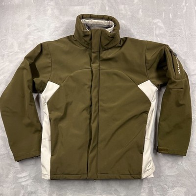 Salomon Ski Snow Jacket Olive White Two Layer Insulated Men s Large 29x24x26
