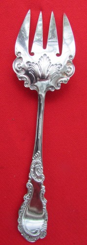 1895 Aldine Muster Serviergabel von Rogers Hamilton Silberplatte monogrammiert MK? - Bild 6 von 12