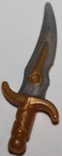 Lego Castle Pearl Light Gray Persian Dagger with Gold Hilt