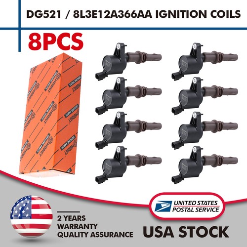 8x DG521 For Motorcraft Ignition Coils For Ford EXPLORER MUSTANG 8L3E12A366AA