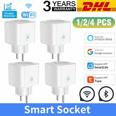 16A Smart Steckdose Tuya WIFI WLAN Home Socket Alexa Google Fernbedienung Timer