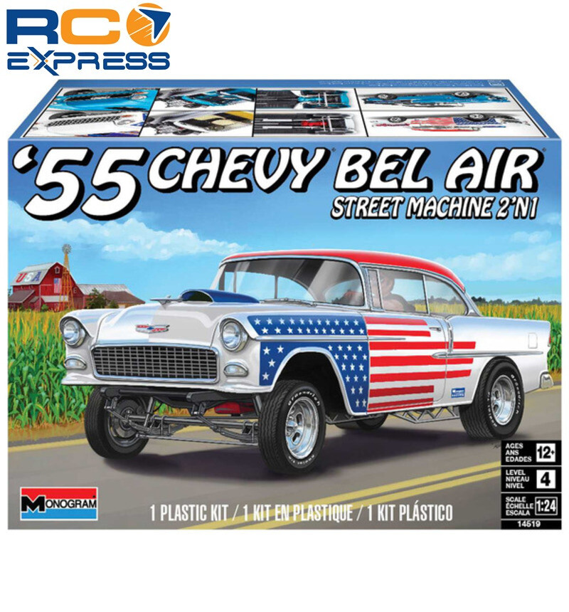 Revell 1/24 Scale 1955 Chevy Bel Air Street Machine Model Kit RMX854519