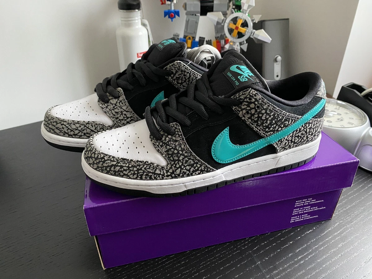 Nike Sb Dunk Low Atmos Elephant Clear Jade UK8