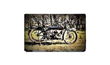 1924 raleigh Bike Motorcycle A4 Retro Metal Sign Aluminium