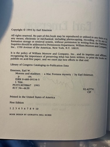 Signed Earl Emerson book lot - 4 1st edition 1st print hardcovers - Pyro - Bild 5 von 12