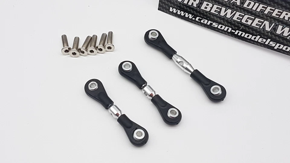 CARSON EINSTELLBARE SPURSTANGEN LENKUNG FÜR TAMIYA TT-01 # 500530020 - Bild 2 von 2