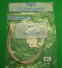 NEW CP Technologies ClearLinks 5ft CAT6 550MHz Patch Cable C6-LG-05-M