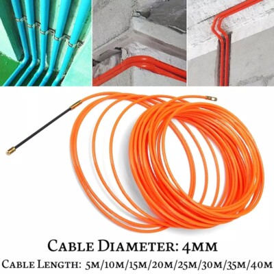 4mm Metal Wire Cable Rod Electric Push Puller Duct Rodder Nylon Fish Tape Wire