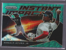 2020 Panini Prizm Instant Impact Prizms Teal Wave #1 Ronald Acuna Jr.