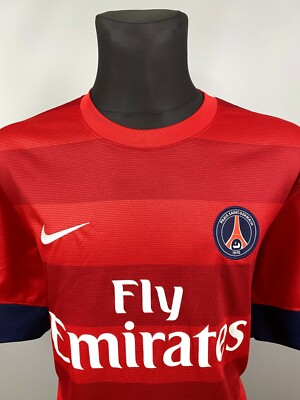 Maillot PSG Extérieur Rouge 2012/13 – Nike Taille S, Neuf Avec Défauts