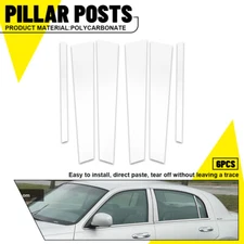 Fit for Lincoln Town Car 1998-2011 Window Pillar Posts Door Trim Covers Chrome