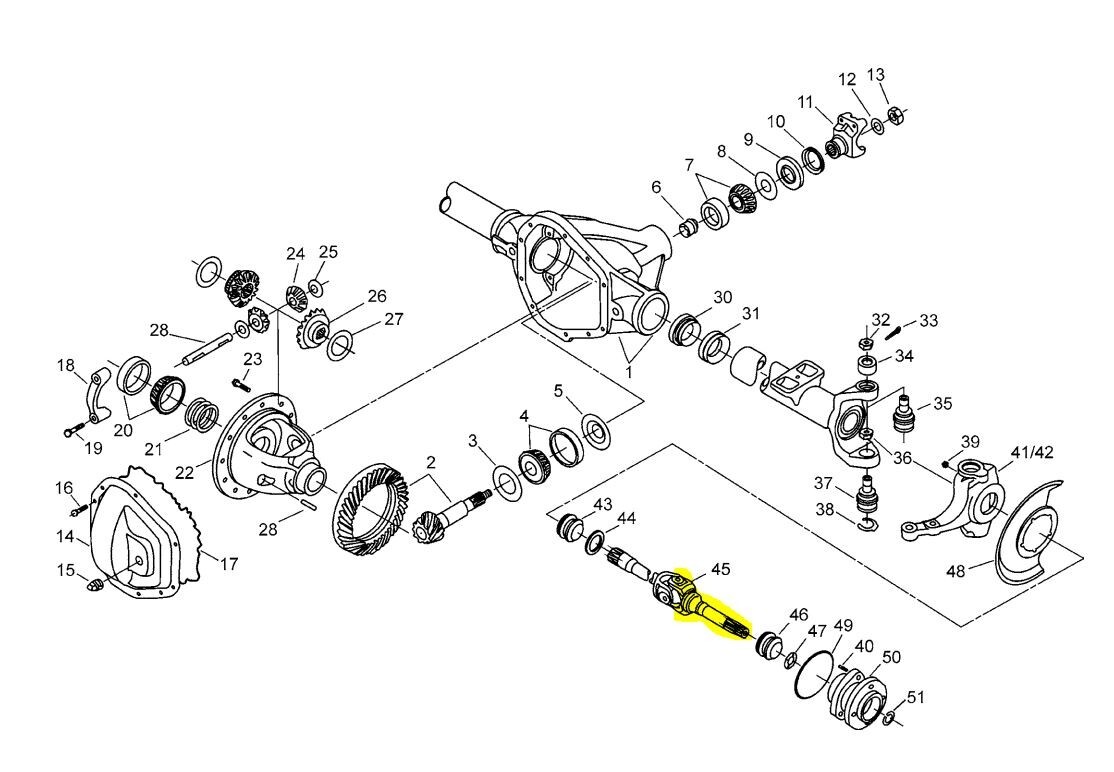 2005-2014 Ford F250 F350 Super 60 Front Outer Axle Stub Shaft 1480