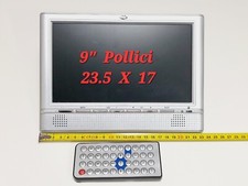 Mini Tv Monitor 9" 9 Pollici MKC Telecomando Display Tft Lcd MLD709AD 12 Volt