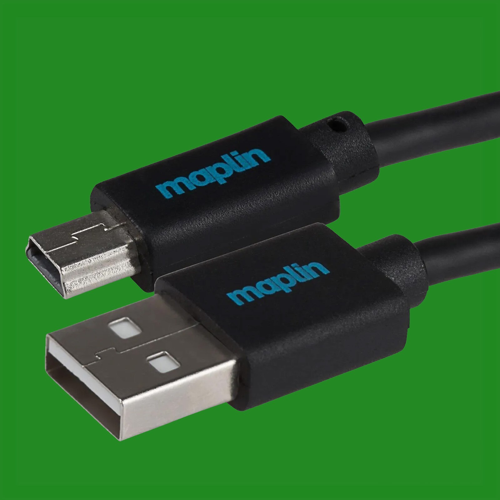 Maplin USB 2.0 A USB Mini B 0.5m Nero Cavo, Per Fotocamera Digitale, HDD Esterno