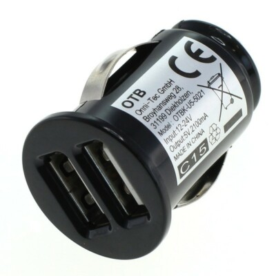 Mini 12V 24V Cigarette Lighter 2X USB Charger 2A Car Charger Dual USB