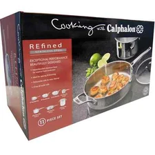 NEW Calphalon 11-pc. Refined Stainless Steel Cookware Set
